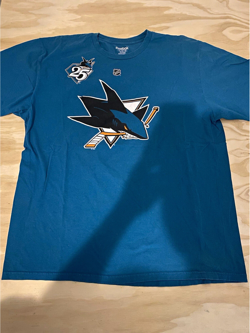 Reebok San Jose Sharks Joe Pavelski #8 Teal Shirt XL NHL Hockey